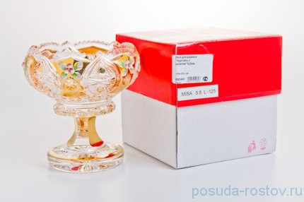 Вазочка 12 см н/н &quot;Хрусталь с золотом&quot; / 043943