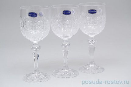 Бокалы для белого вина 170 мл 6 шт &quot;Мирель /Glasspo /Хрусталь резной&quot; / 006637