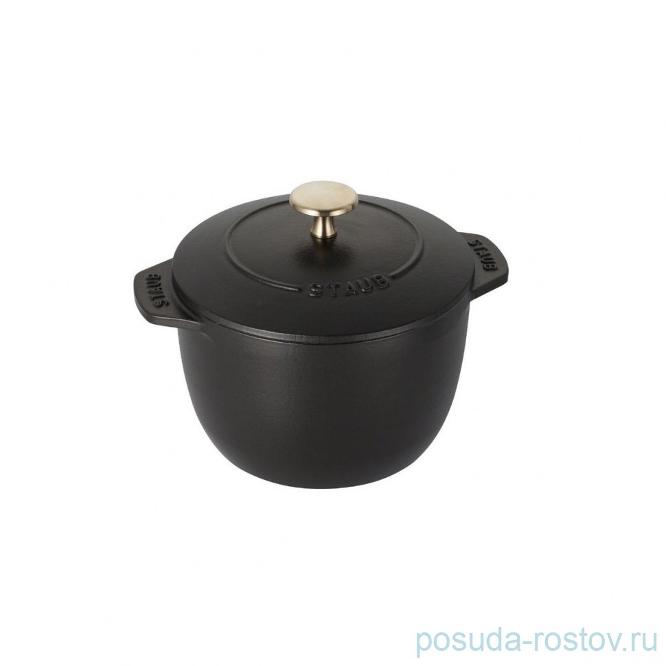Кокот для риса 16 см с крышкой 1,5 л черный "Staub Specials" / 270256