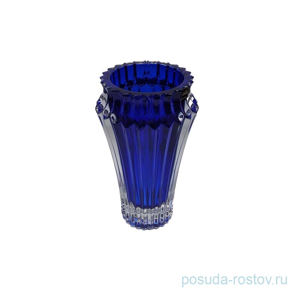 Ваза для цветов 25 см синяя "Crown Jewel" / 328400