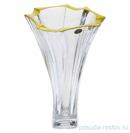 Ваза для цветов 32 см &quot;Нептун /Матовое золото /Pallme Konig&quot; AS Crystal / 342019