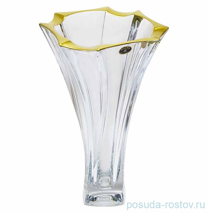 Ваза для цветов 32 см "Нептун /Матовое золото /Pallme Konig" AS Crystal / 342019
