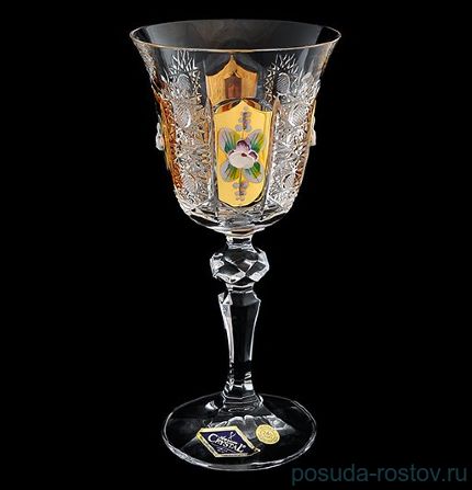 Бокалы для белого вина 130 мл 6 шт &quot;Лаура /Хрусталь с золотом&quot; / 033481