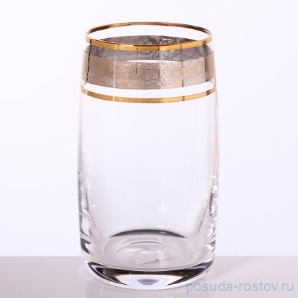 Стаканы для воды 250 мл 6 шт &quot;Идеал /Цветочный узор на платине&quot; / 137299