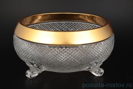 Ваза для фруктов 31 см на 3-х ножках &quot;S.Crystal /Фелиция /золото&quot; / 099896