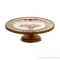Тортница 21 x 21 x 21 cм н/н &quot;Розаперла /Золотая&quot; / 101538