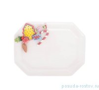 Поднос 37 х 28 см восьмиугольный &quot;Christmas world /Sweet candies&quot; / 270986