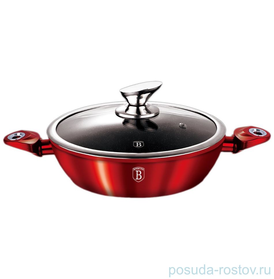 Сотейник 32 см с крышкой "Burgundy Metallic Line"  / 106934