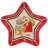 Блюдо 28 х 28 х 5 см красное звезда &quot;новогодняя сказка /совы&quot; / 225154