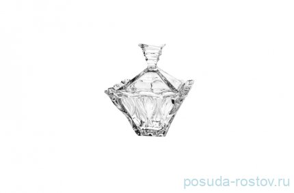 Ваза для конфет 12,7 см с крышкой &quot;Ocean  /Без декора&quot; хрусталь Йиглава / 140894