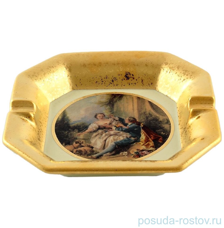 Пепельница 16,5 х 16,5 х 3 см "Барокко /Bruno Costenaro" / 132594