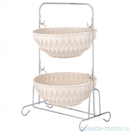 Корзина для овощей 2-х ярусная бежевая &quot;Limon&quot; / 330009