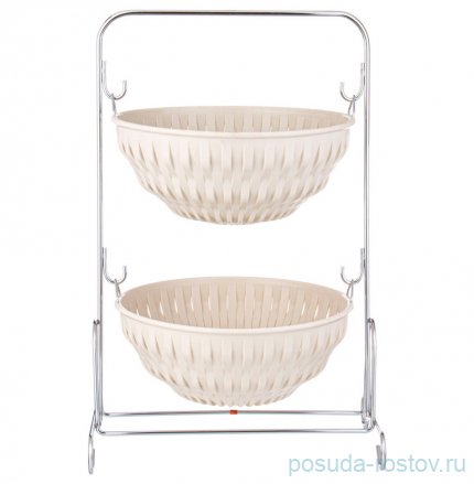 Корзина для овощей 2-х ярусная бежевая &quot;Limon&quot; / 330009