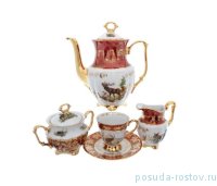 Кофейный сервиз на 6 персон 15 предметов &quot;Мария-Тереза /Охота красная&quot; R- L / 254836