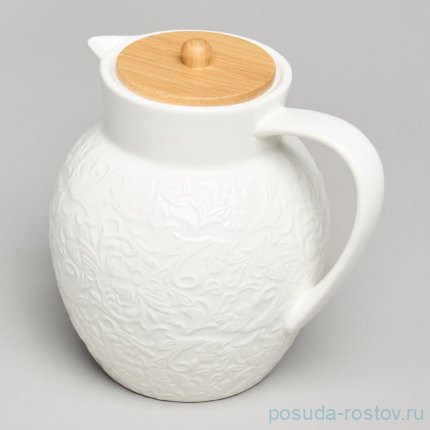Кувшин для воды 1,3 л с деревянной крышкой 16,5 х 13 х 17 см &quot;Muse&quot; / 370161