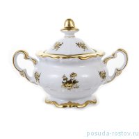 Сахарница 250 мл &quot;Роза золотая /золото&quot; / 117470