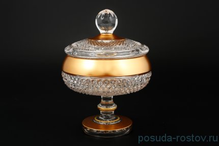 Варенница 13,5 см с крышкой н/н &quot;CRYSTAL HEART /Матовое золото&quot; / 128402
