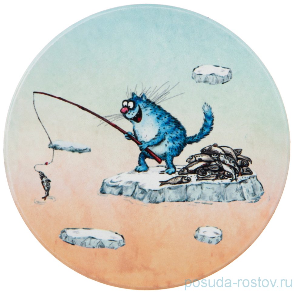 Подставка под горячее 10,3 см "Blue cats" / 225596