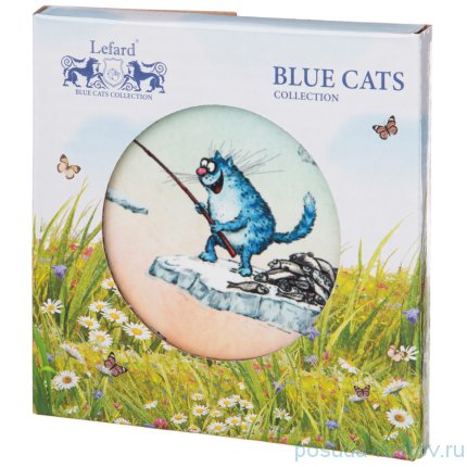 Подставка под горячее 10,3 см &quot;Blue cats&quot; / 225596