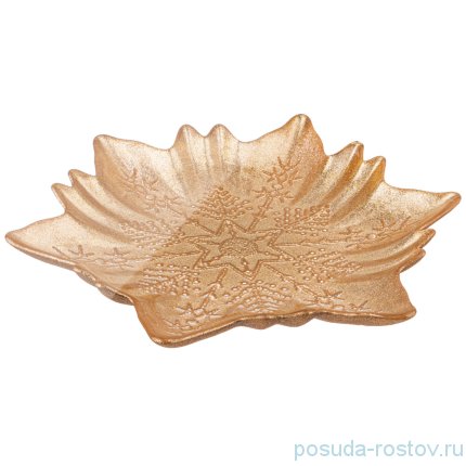 Блюдо 26 см снежинка &quot;snow cristal gold&quot; / 262809