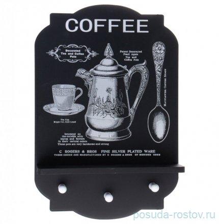 Вешалка для кухни с крючками 32,2 х 47,5 х 10 см &quot;Coffee&quot; / 375539