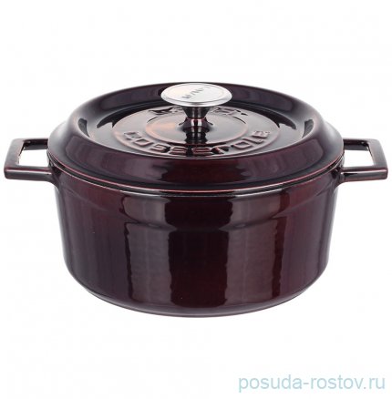 Кастрюля 24 см с крышкой 4,49 л &quot;Lava /Aubergine&quot; / 287504