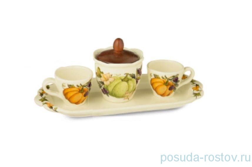 Кофейный набор на 2 персоны 5 предметов "Artigianato ceramico /Тыква" / 243601