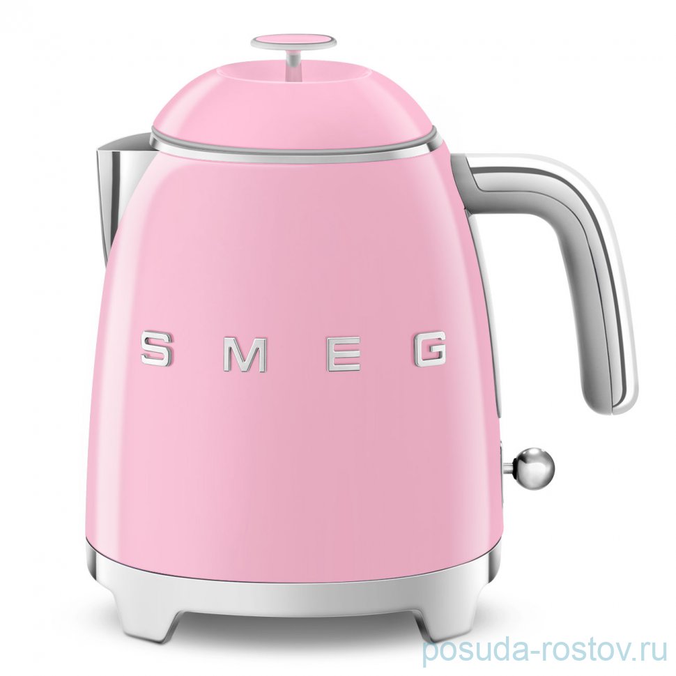 Чайник электрический 800 мл мини 1400 Вт розовый "Smeg"  / 251741