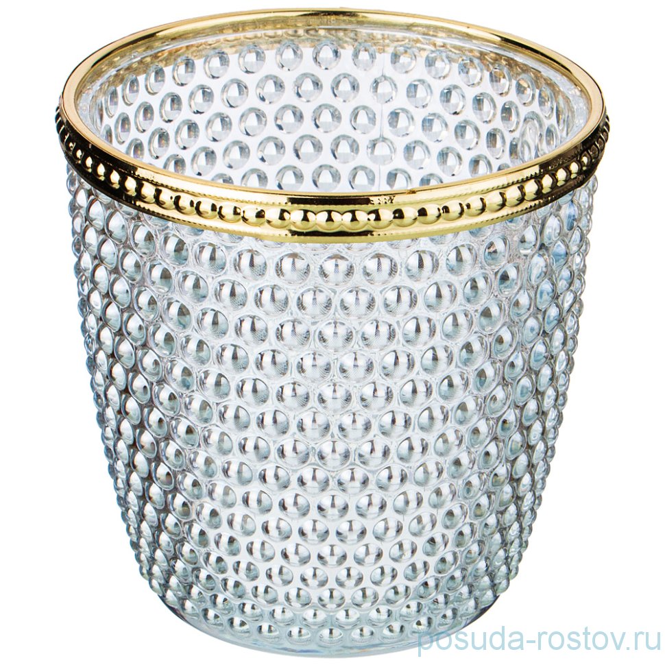 Подсвечник 9 х 9 см с металлическими элементами / 209356