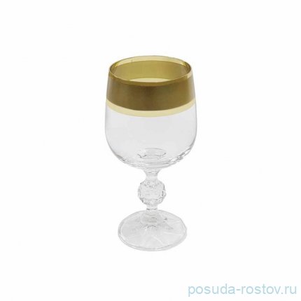Бокалы для красного вина 230 мл 6 шт &quot;Клаудия /Матовая полоса /золото&quot; AS Crystal / 198013