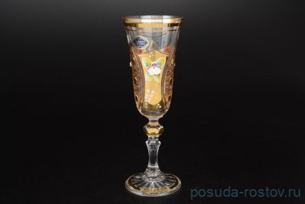 Бокалы для шампанского 150 мл 6 шт &quot;Хрусталь с золотом&quot; / 064771