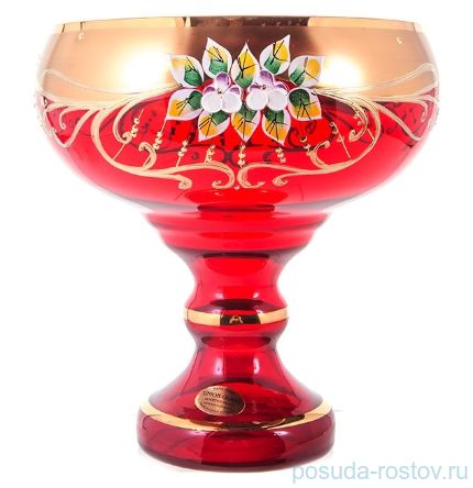 Ваза для фруктов 24 см н/н &quot;Лепка красная /9823&quot; / 125745