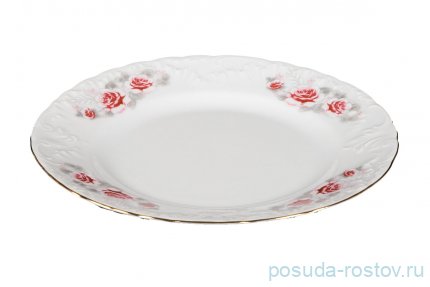 Тарелка 19 см 1 шт &quot;Рококо /577 /Серая роза /золото&quot; / 127660