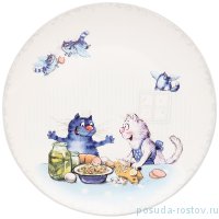 Тарелка 20,5 см 1 шт &quot;Синие коты /Любовь моя&quot; / 251959