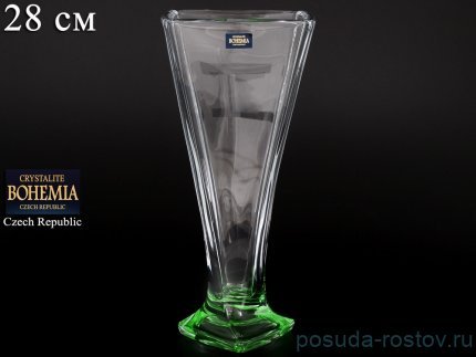 Ваза для цветов 28 см н/н &quot;Квадро /Зелёное дно&quot;  / 080385