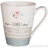Кружка 320 мл &quot;have o lovely day&quot; серая лента / 189034