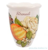 Подставка для кухонных принадлежностей 15 см &quot;Artigianato ceramico /Апельсин и роза&quot; / 228357