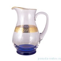 Кувшин для воды 1,5 л &quot;Кросно /Цветочный узор /Синее дно&quot; / 229147