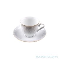 Кофейная пара 100 мл 1 шт &quot;Рококо /Отводка золото&quot; (блюдце 12,5 см) / 109938