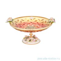 Ваза для фруктов 33 х 17 см н/н &quot;Розаперла /Жасмин /Янтарно-красная /Цветок&quot; / 280082