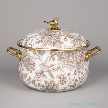 Набор кастрюль 4 предмета (2,1 и 3,8 л) эмалированные &quot;Royal garden&quot; / 375262