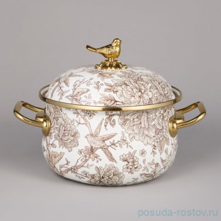 Набор кастрюль 4 предмета (2,1 и 3,8 л) эмалированные &quot;Royal garden&quot; / 375262