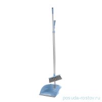 Совок складной 24 см + щётка для пола  ручки  фиксатор / ассорти / 293990