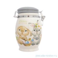 Банка для сыпучих продуктов 11,5 х 17,5 см с зажимом 900 мл &quot;Spring Bunnies&quot; / 279999