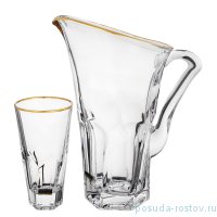 Набор для воды 7 предметов (кувшин 1,7 л + 6 стаканов по 480 мл) &quot;Аполло /Отводка золото&quot; / 247590