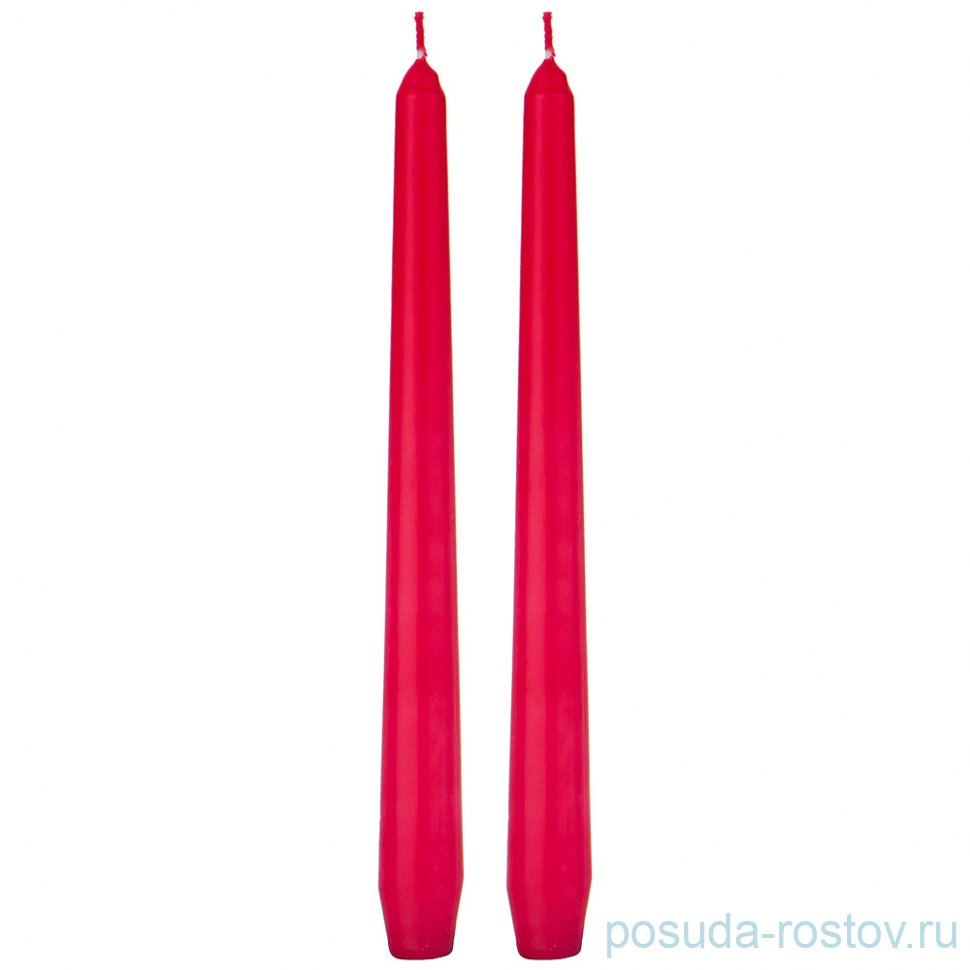 Свечи конические 2,1 х 25 см 2 шт /красные / 288242