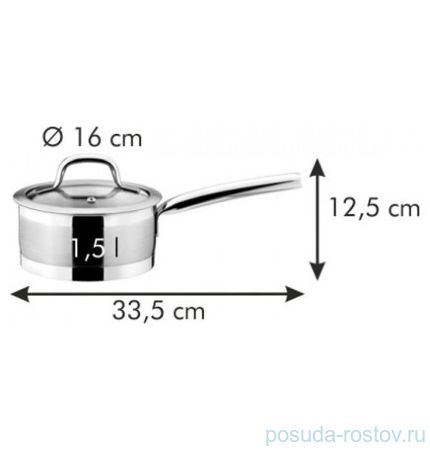 Ковш 16 см с крышкой 1,5 л &quot;Tescoma /PRESIDENT&quot; / 151845