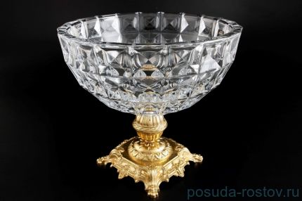 Ваза для фруктов 28 см н/н бронза &quot;Диаманд /Без декора&quot; h-26 см / 097700