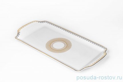 Блюдо 36 см прямоугольное &quot;Ивонн /Золотые ромбы&quot; / 167700