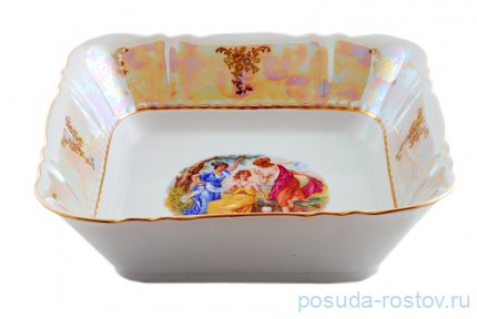 Салатник 25 см квадратный &quot;Соната /Мадонна /Перламутр&quot; / 078252